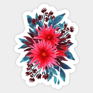 Spider flowers bouquet Sticker